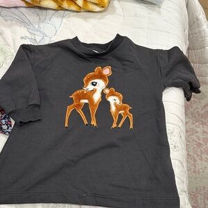 H&M Charcoal Sweatshirt with Deer Design